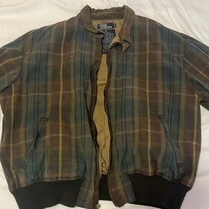 Vintage Polo Ralph Lauren XL 1990s RRL Western Plaid 49er Oil Waxed Jacket